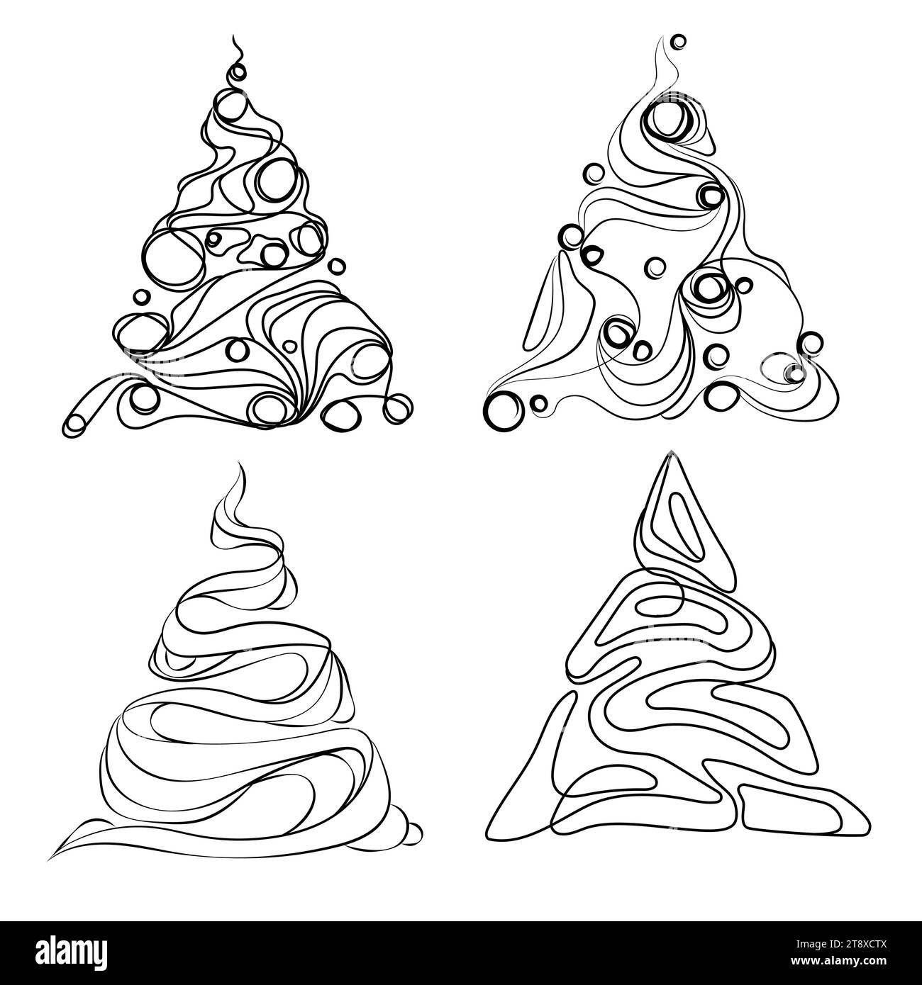 albero di natale disegno realistico