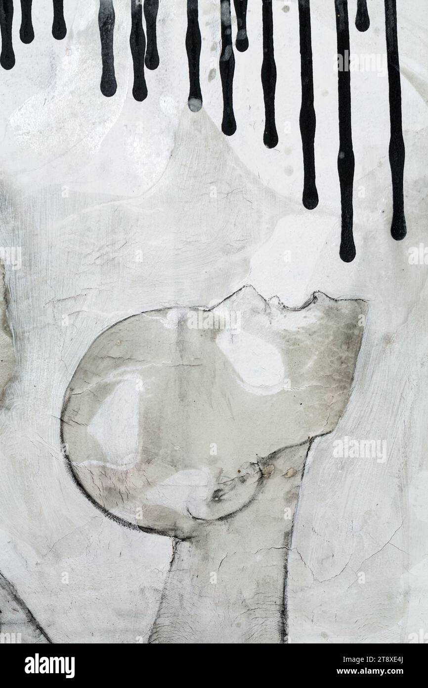 Il dipinto ad olio intitolato "l'immoderazione nel mangiare e nel bere" di Monika Slusarczyk Foto Stock