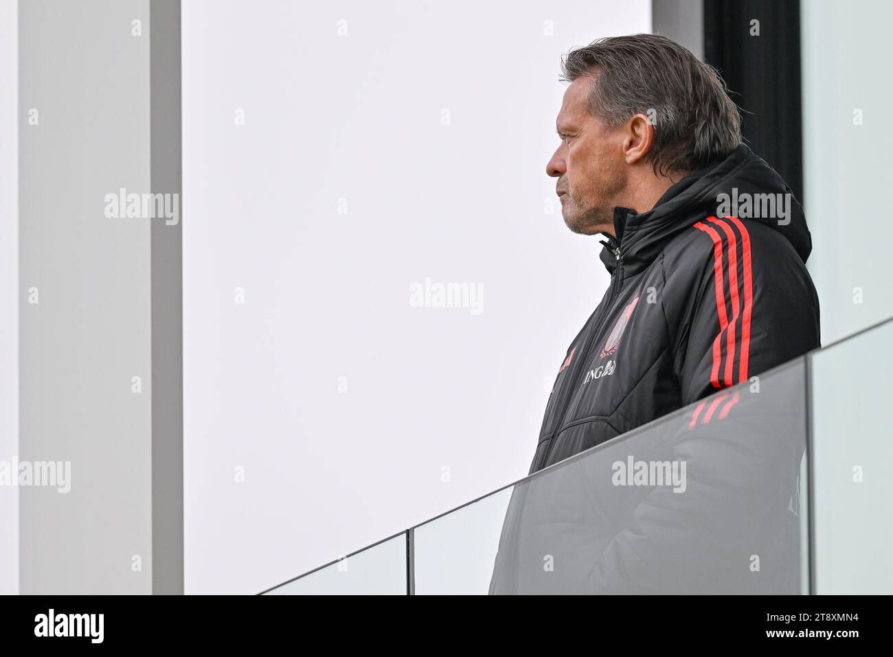 Tubize, Belgio. 21 novembre 2023. Frank Vercauteren, direttore sportivo del calcio del Belgio nella foto di una partita di calcio amichevole tra le squadre nazionali Under 20 del Belgio e della Francia martedì 21 novembre 2023 a Tubize, Belgio . Credito: Sportpix/Alamy Live News Foto Stock