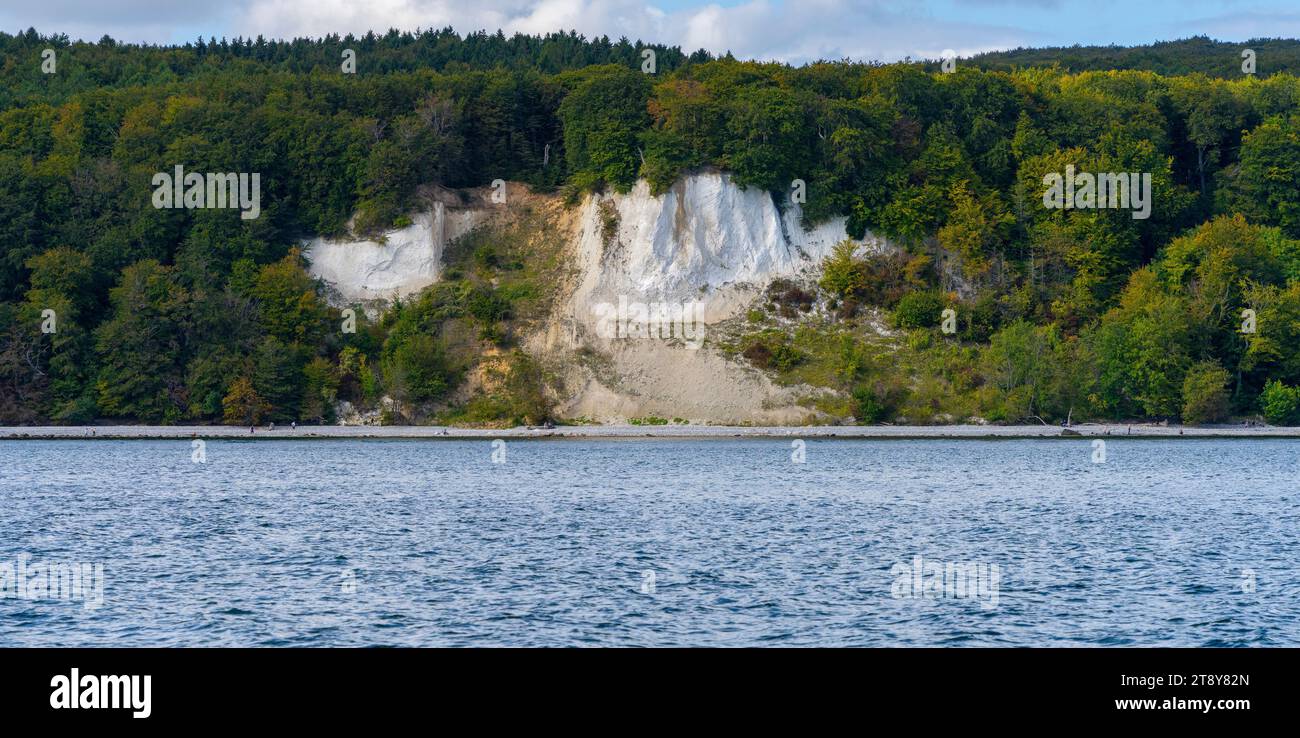 Scogliere di gesso e costa di gesso, isola di Rügen, Mar Baltico, Meclemburgo-Pomerania occidentale, Germania Foto Stock