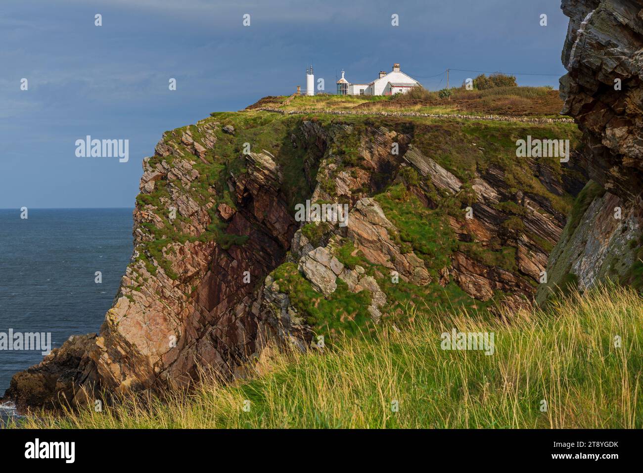 Faro di Dunree, contea di Donegal, Irlanda Foto Stock