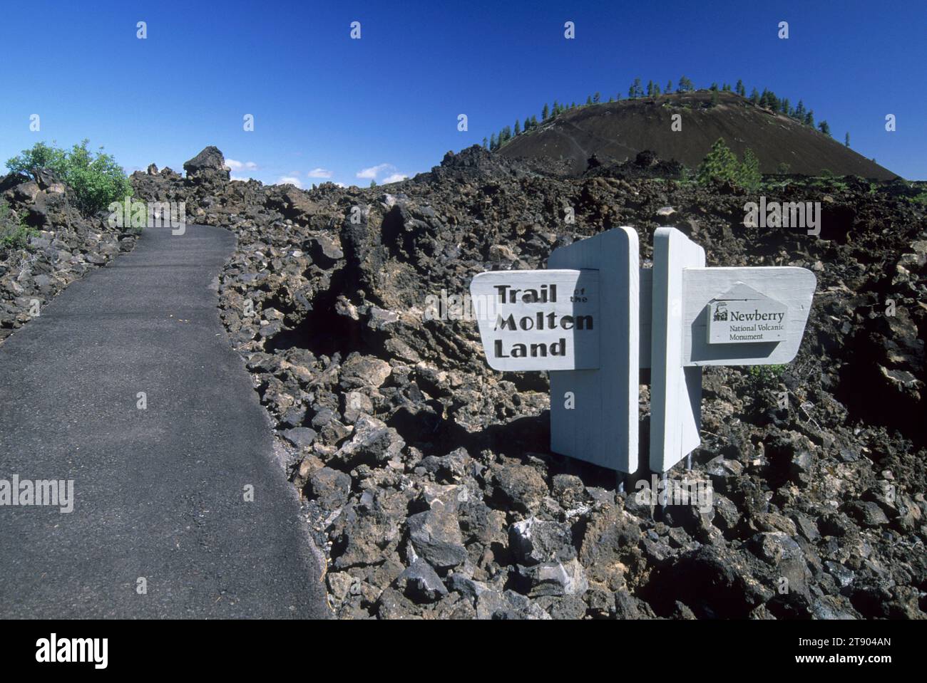 Lava Butte da Trail of the Molten Land, Newberry National Volcanic Monument, Oregon Foto Stock