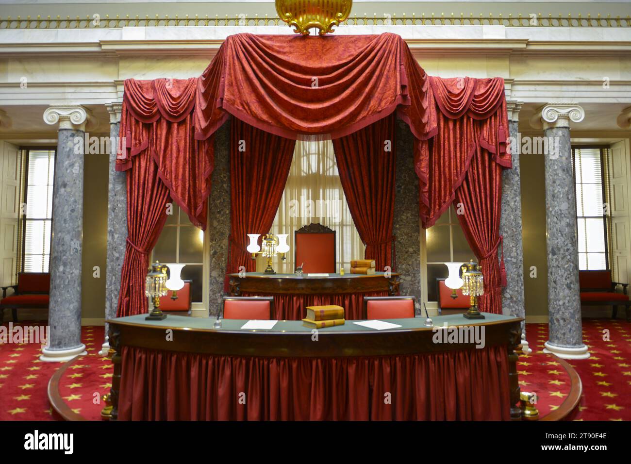 La vecchia camera del Senato all'interno del Campidoglio a Washington DC Foto Stock