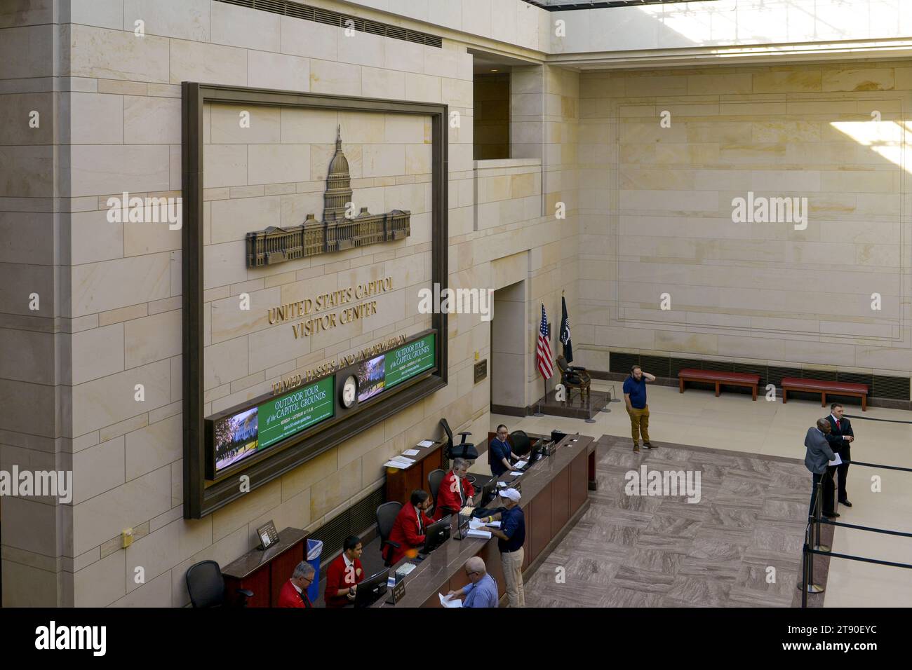 All'interno del Centro visitatori del Campidoglio di Washington DC Foto Stock