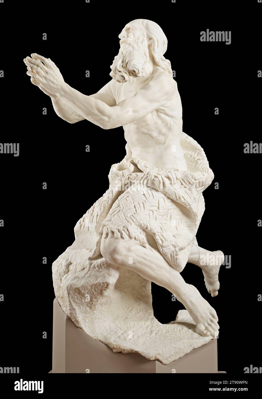 St Paul the Hermit, 1772, Andrea Bergondi, 1722-1789, marmo, Italia, XVIII secolo, San Paolo di Luxor in Egitto fu il primo santo eremita del cristianesimo Foto Stock