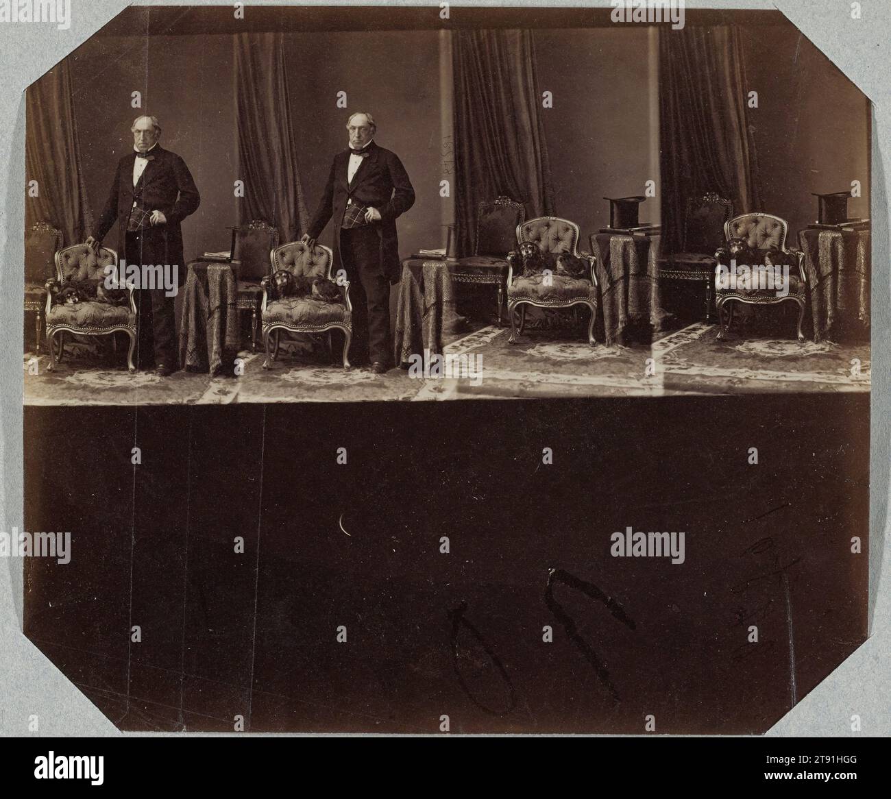 Lord Gray, 19th Century, André-Adolphe-Eugène Disdéri, francese, 1819 - 1889, 13/16 x 1/8 poll. (19,84 x 23,18 cm) (immagine, foglio)3/8 x 3/4" (26,35 x 34,93 cm) (Mount), stampa albume, Francia, XIX secolo Foto Stock