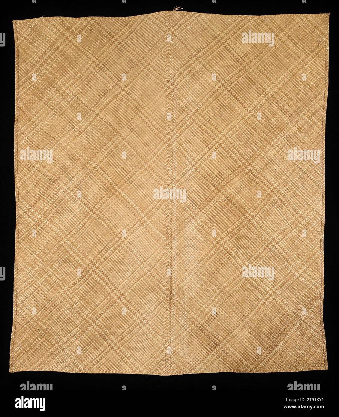 Tappeto cerimoniale, 20° secolo, 80 x 71 1/8" (203,2 x 180,66 cm), fibre vegetali, Repubblica di Kiribati, XX secolo Foto Stock