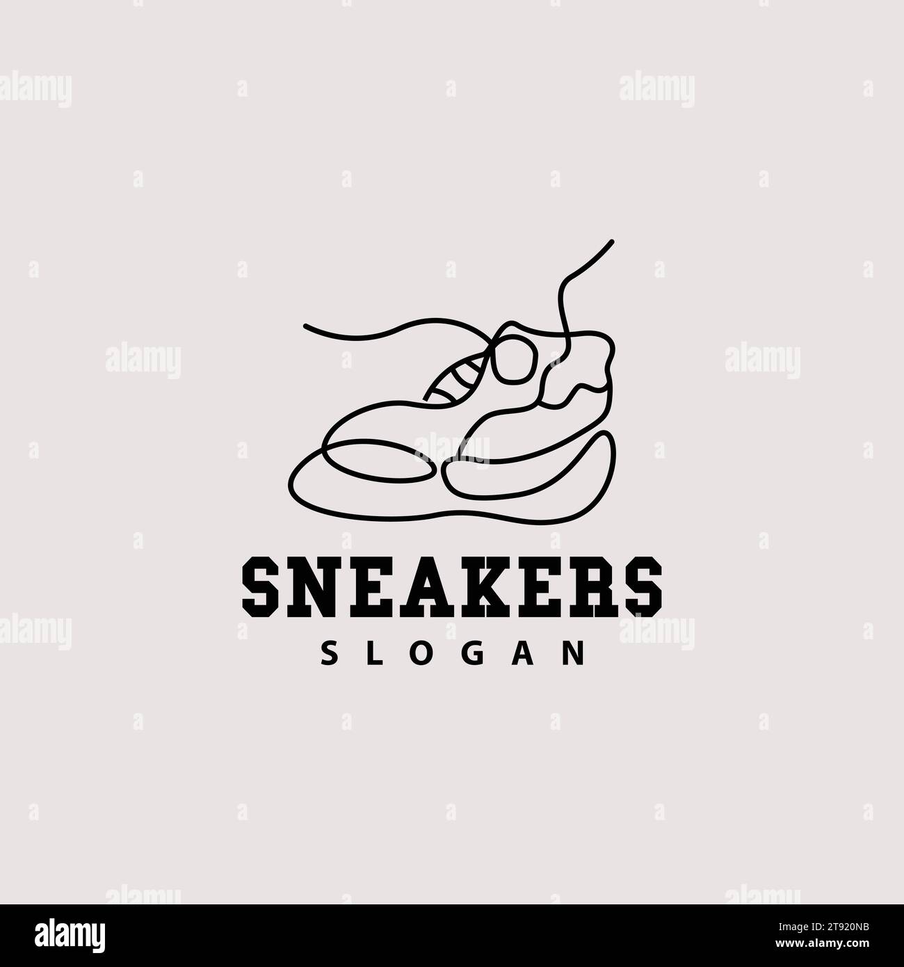 Logo scarpe, Design scarpe stile minimalista semplice, marchio di moda Vector, illustrazione icone Illustrazione Vettoriale