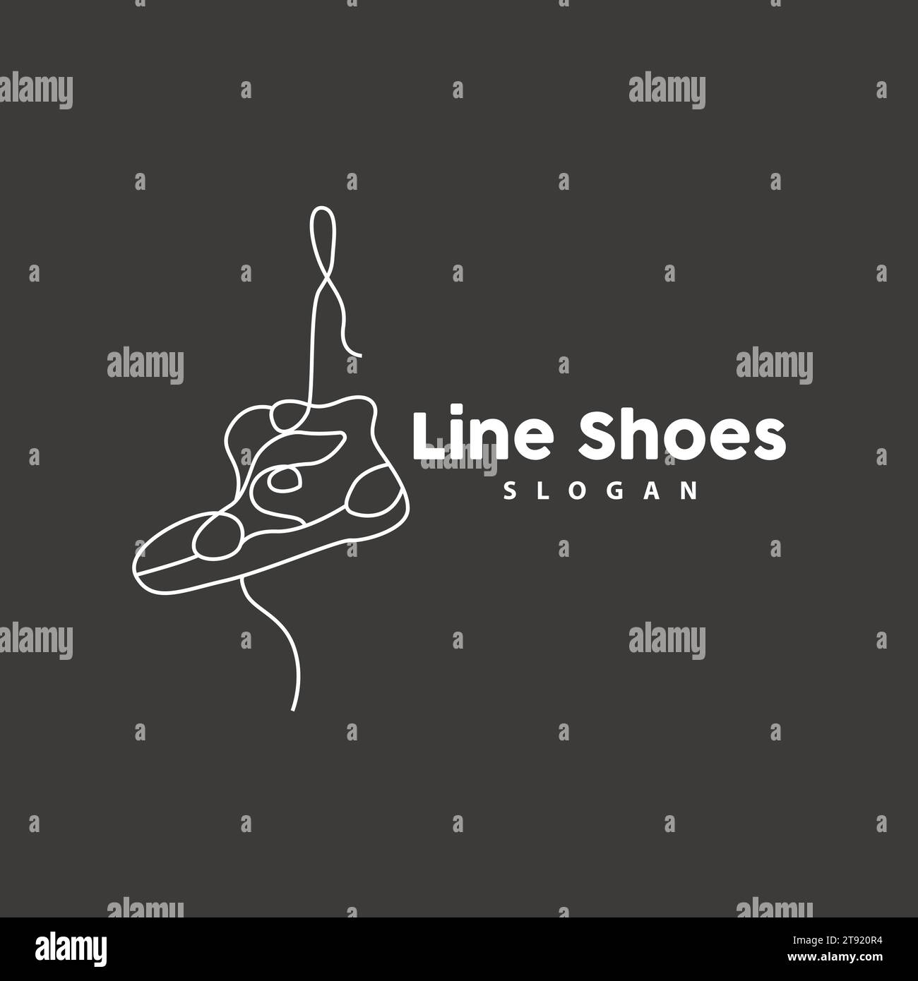 Logo scarpe, Design scarpe stile minimalista semplice, marchio di moda Vector, illustrazione icone Illustrazione Vettoriale