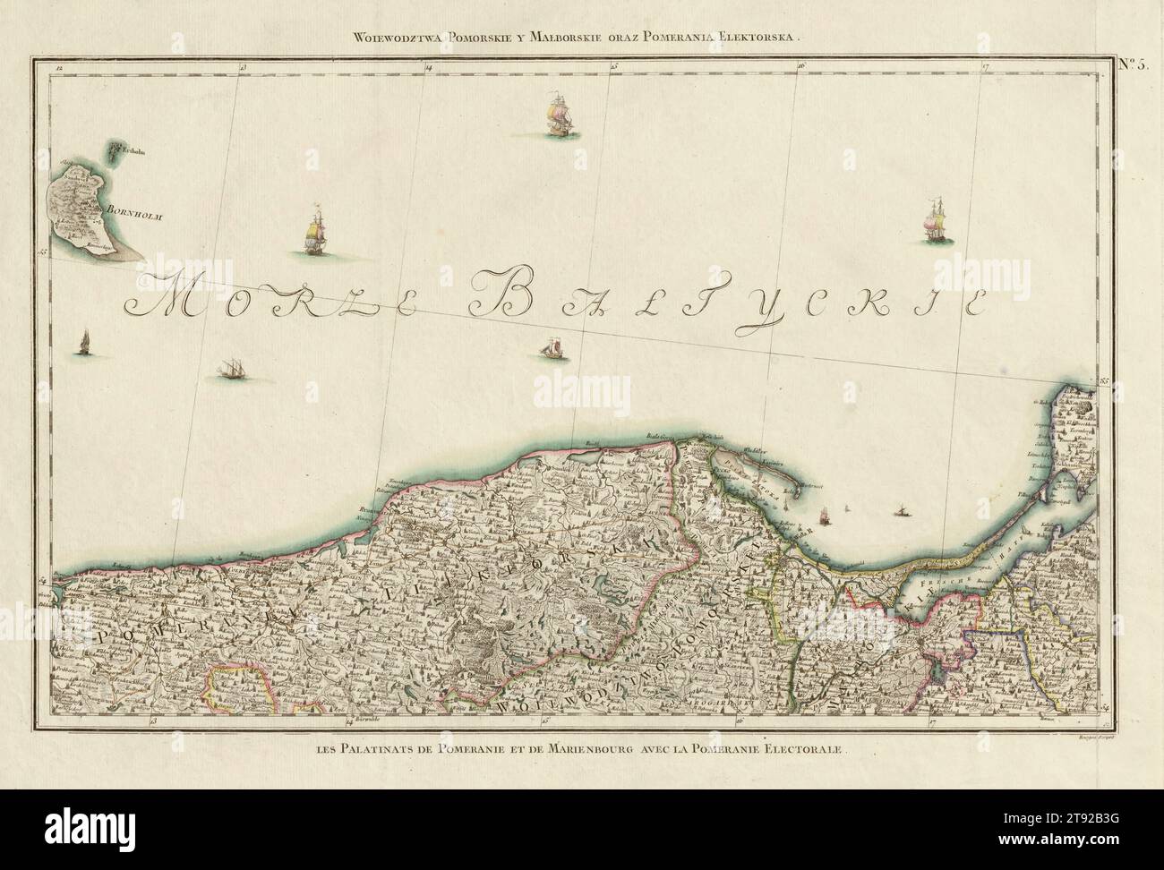 Unveiling the Hidden Gems of Poland: Pomeranian and Malborskie Lands, Polonia mappa, mappa di Polonia, Polonia Stampa, vecchia mappa di Polonia, retro mappa di Polonia Foto Stock