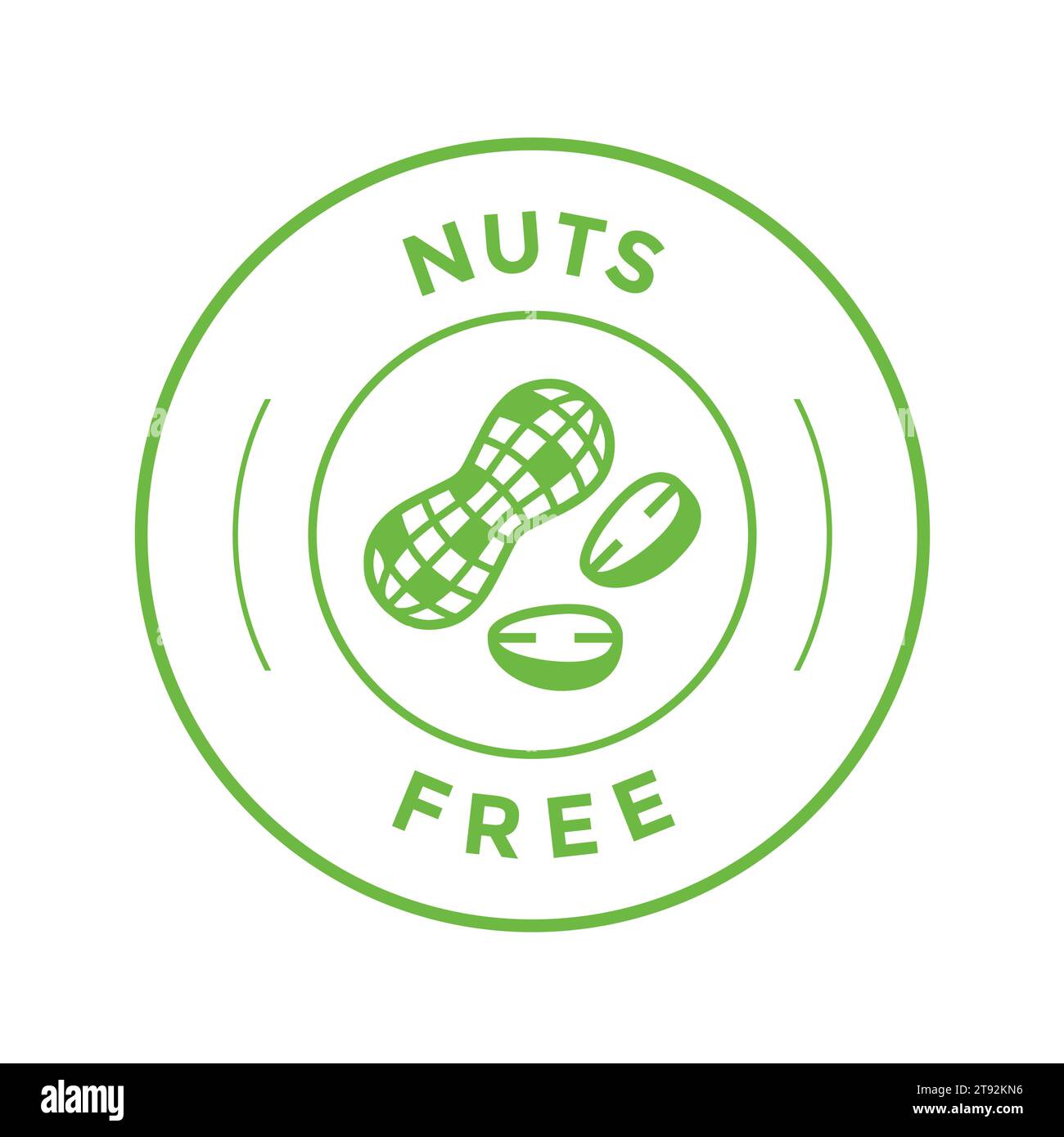 Il dado vettore libero adesivi e icone per allergene prodotti gratuiti Illustrazione Vettoriale