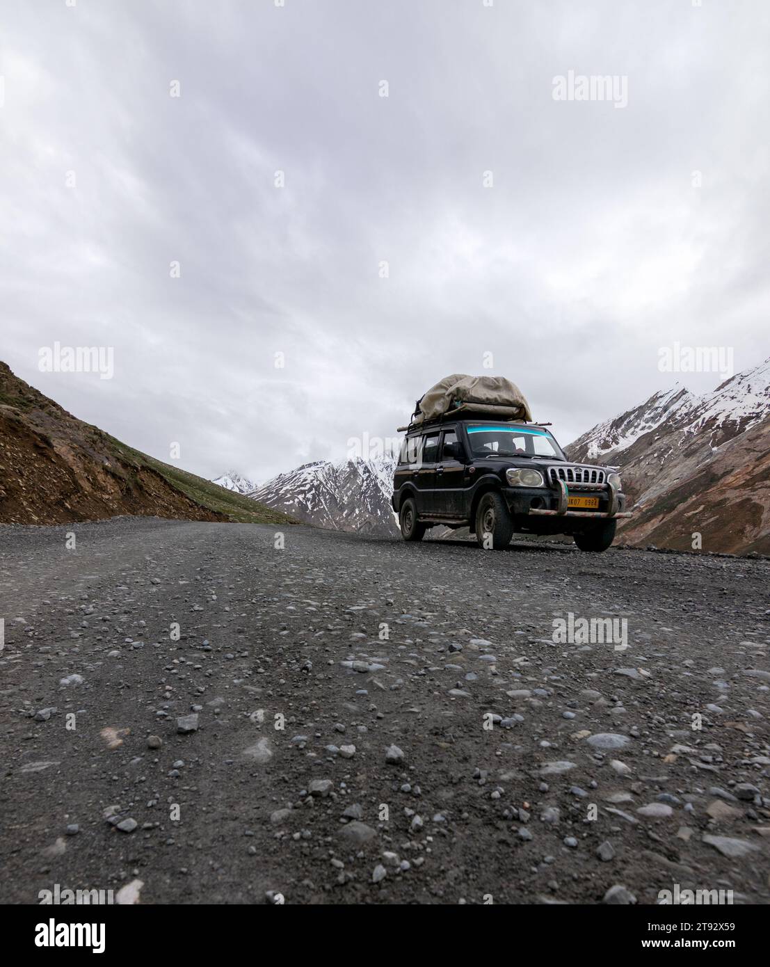 Ladakh Road Trip su scorpio Foto Stock