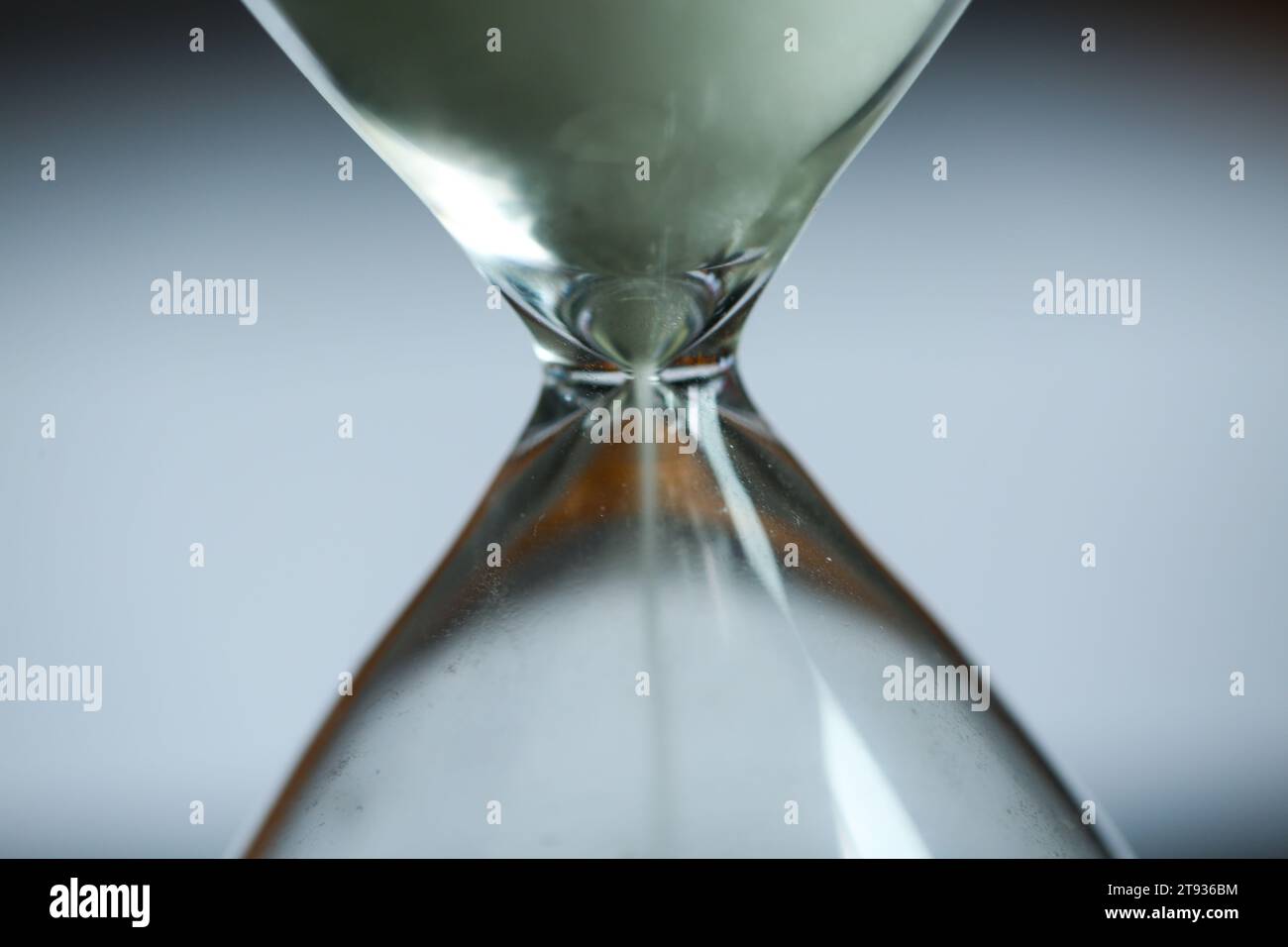 vetrata macro, il tempo passa Foto Stock
