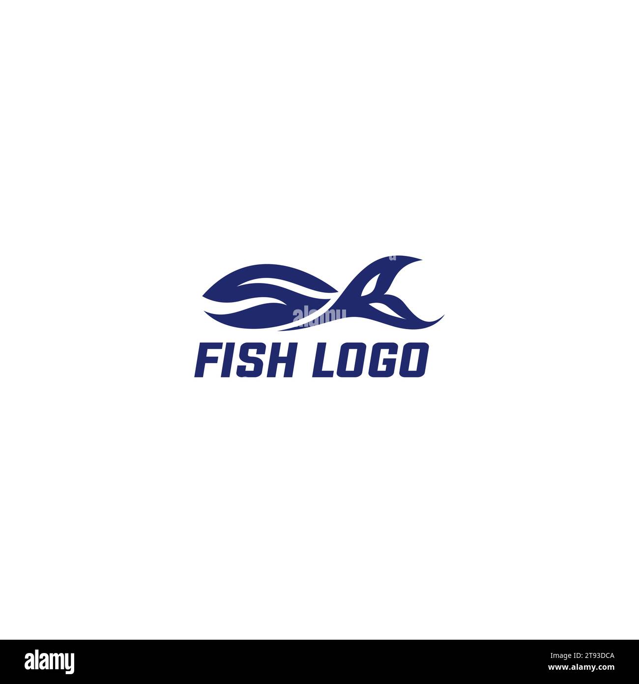Logo SB Fish Design semplice e pulito Illustrazione Vettoriale