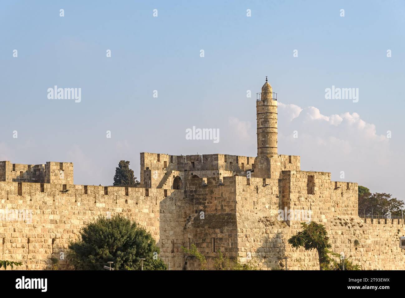 Torre di David, nota anche come Cittadella. Città vecchia. Gerusalemme. Israele. Foto Stock