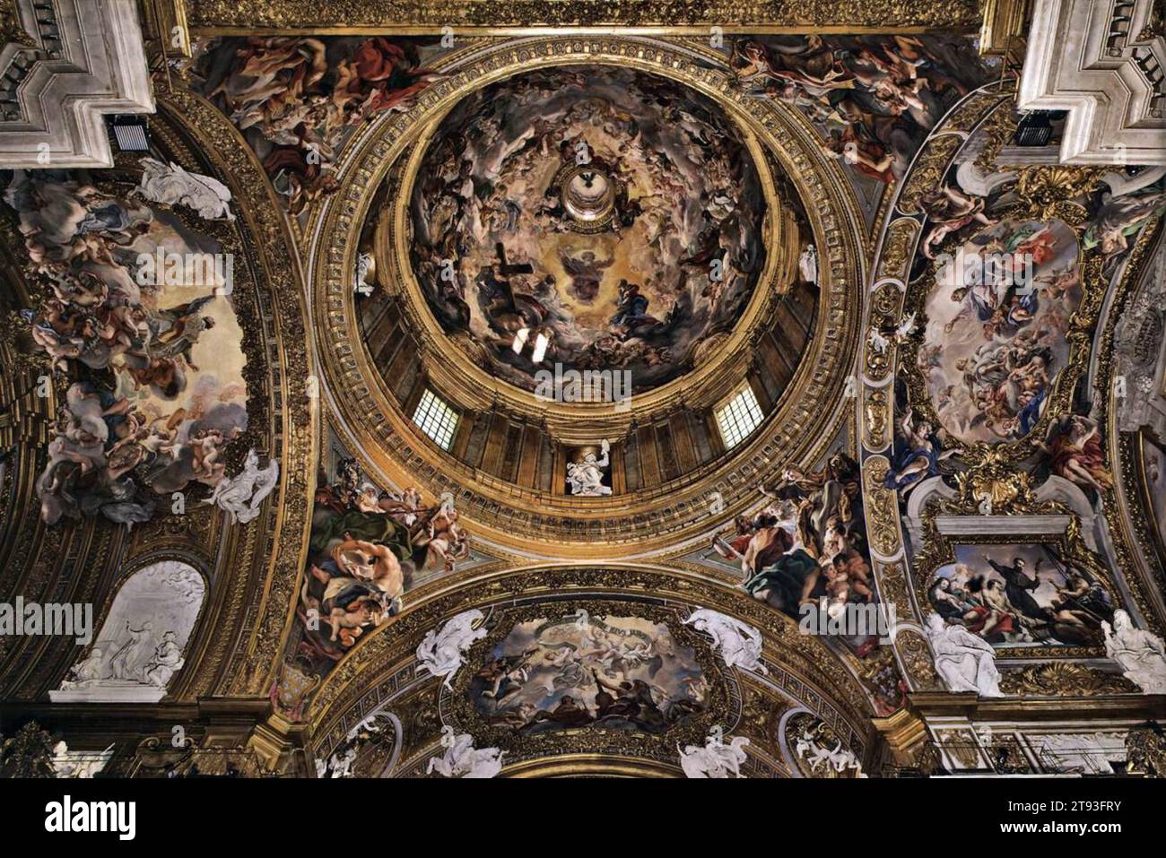 Decorazione cupola 1676-79 di BACICCIO Foto Stock