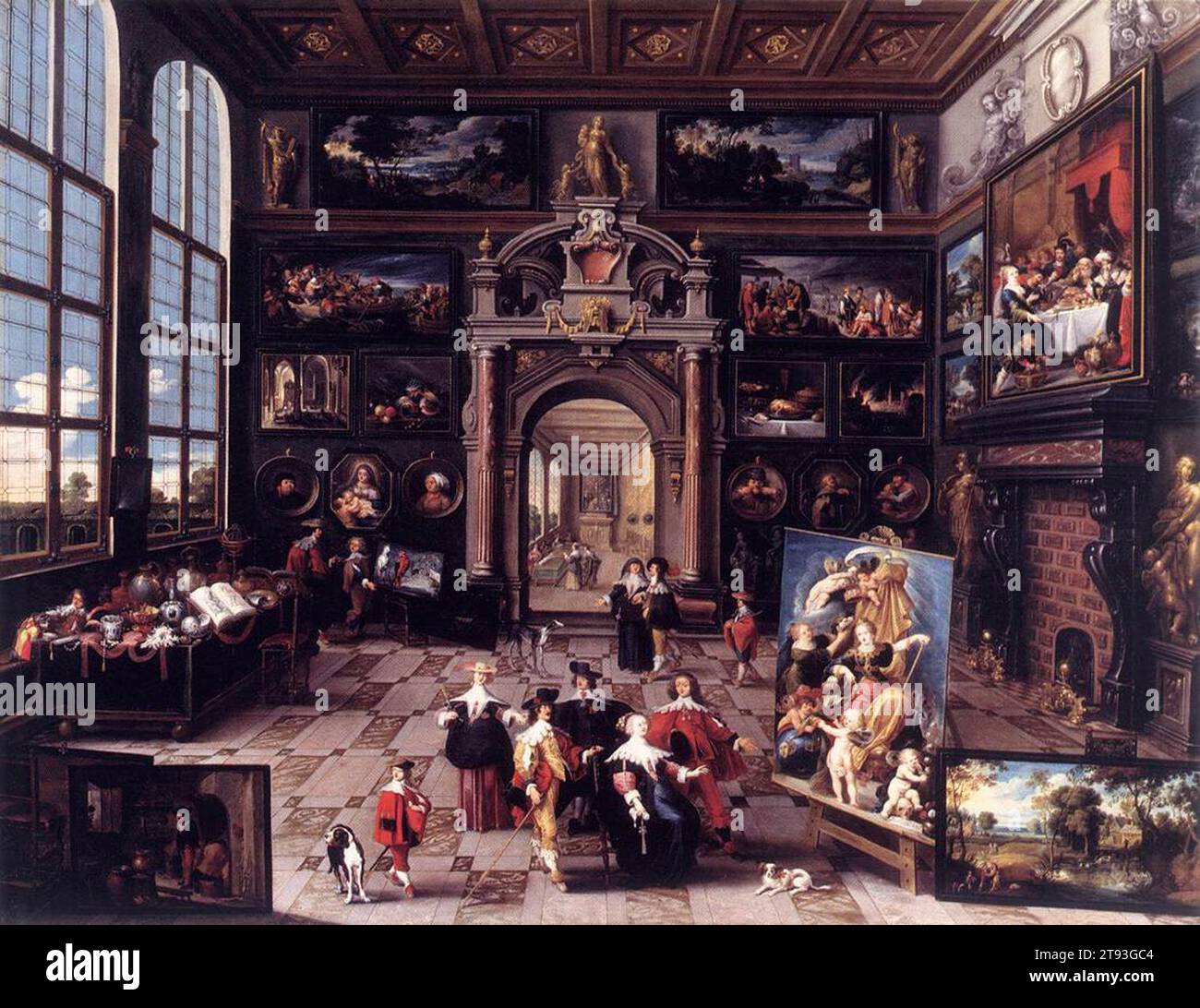 Galleria di un collezionista c. 1635 di Cornelis De Baellieur Foto Stock