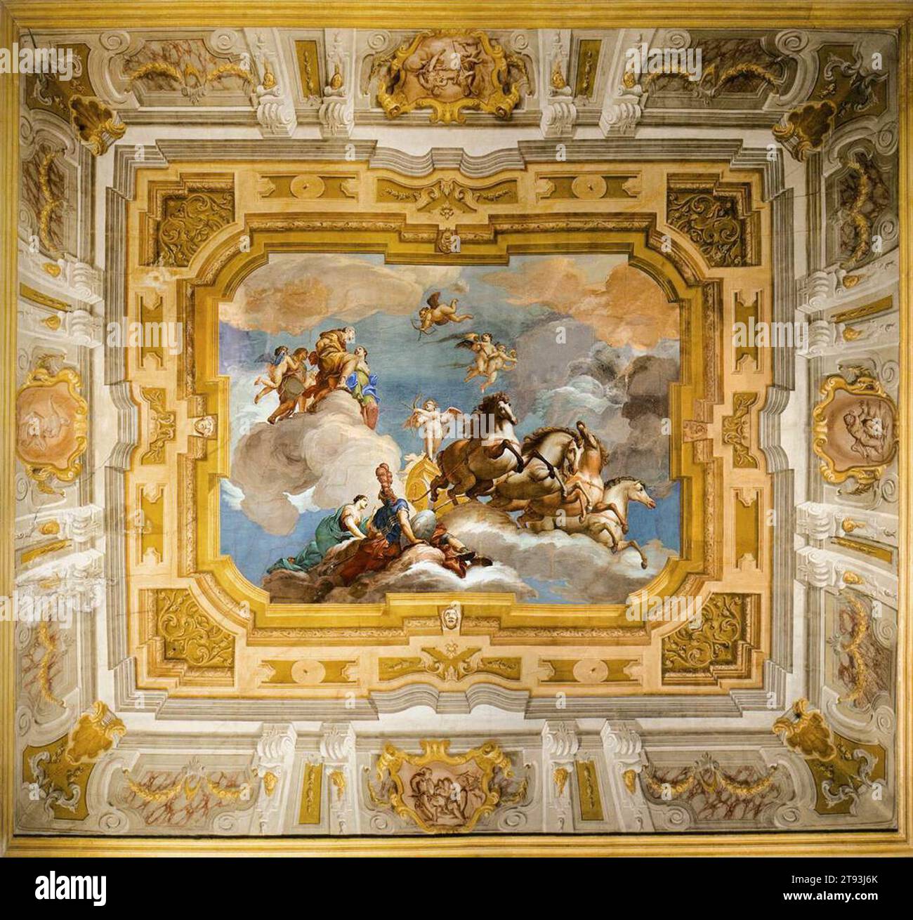 Veduta del soffitto 1738 di Antonio balestra Foto Stock