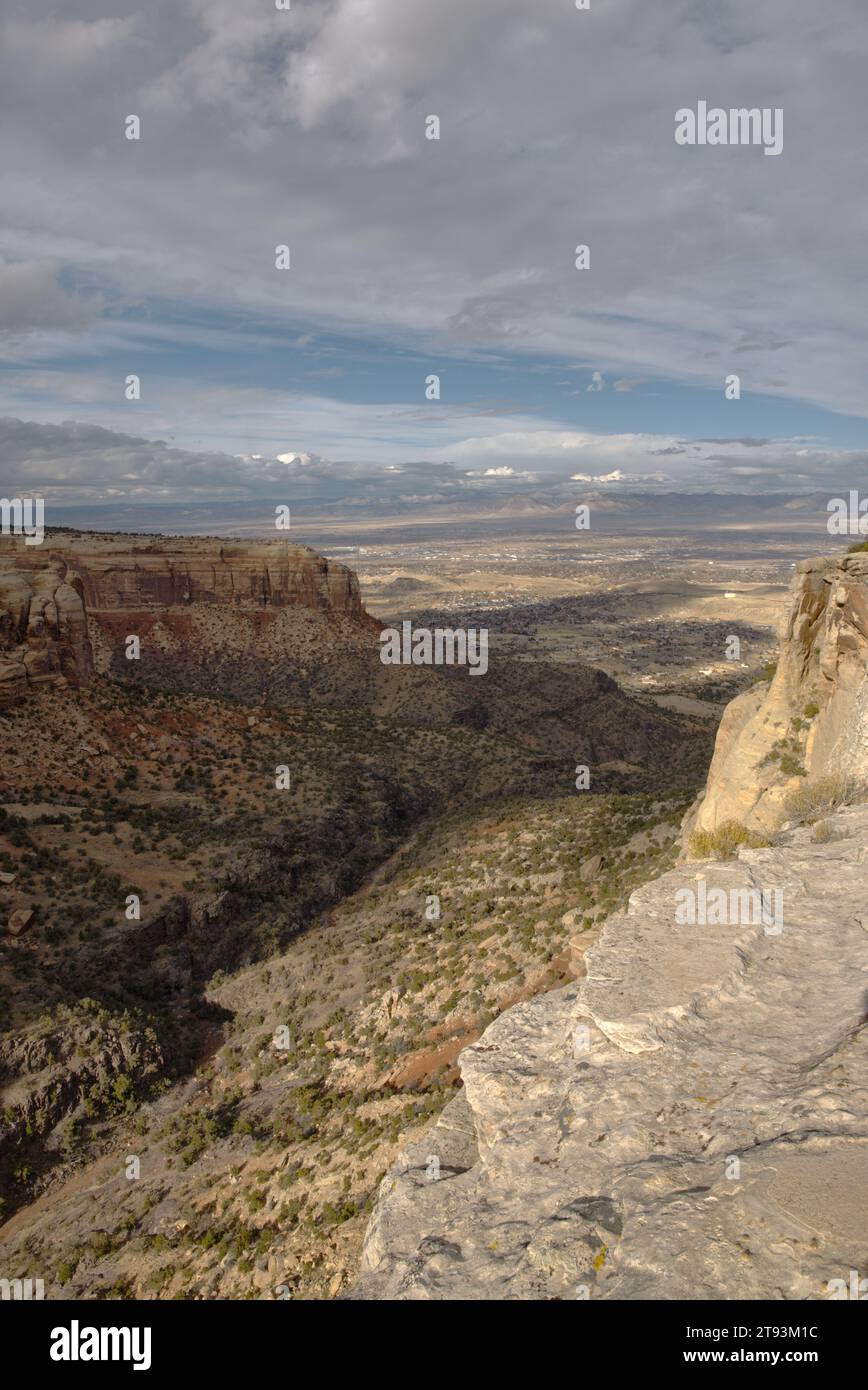 Vista dal Cold Shivers Point al Colorado National Monument Foto Stock