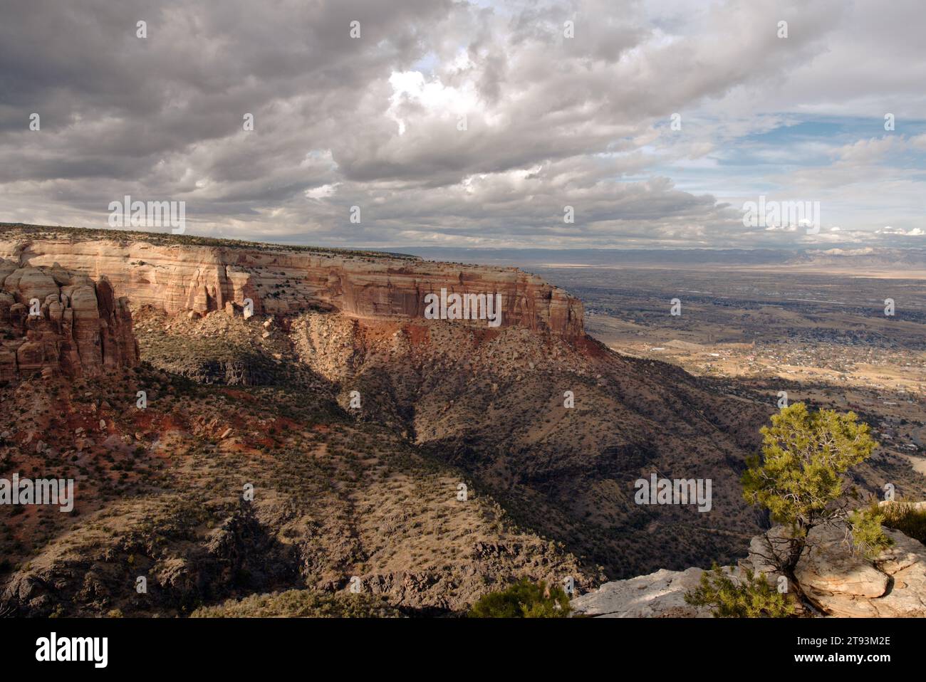Vista sulla Grand Valley del Colorado dal Colorado National Monument Foto Stock