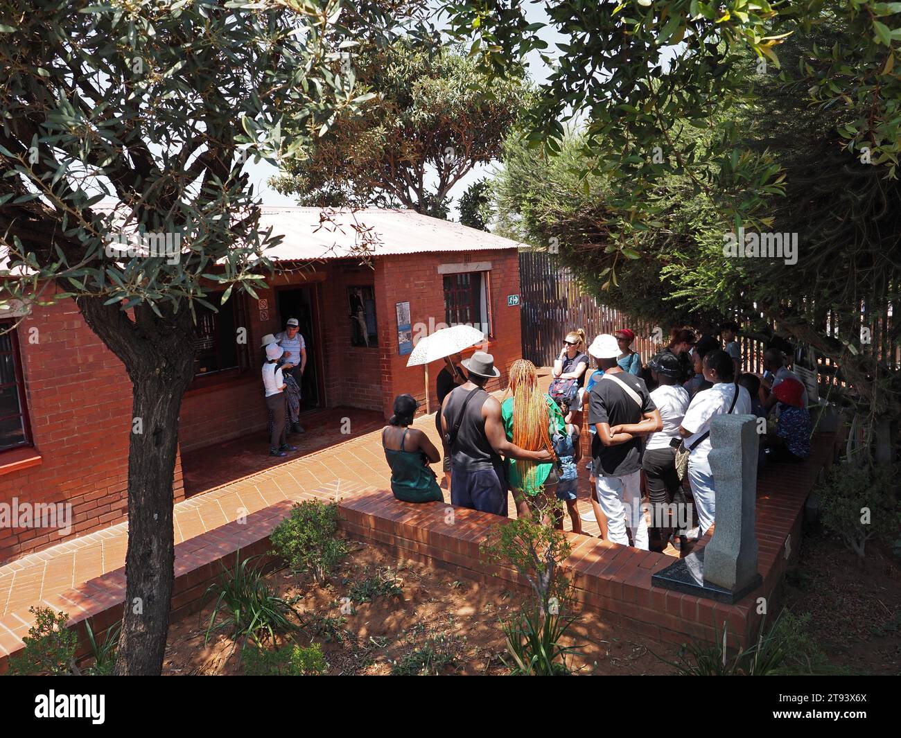 La casa in via Vilakazi a Soweto, dove viveva Nelson Mandela, è ora una popolare attrazione turistica. Soweto, Gauteng, Sud Africa. Foto Stock