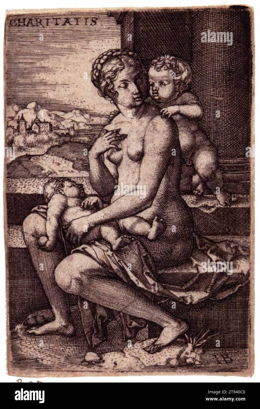 Caritas c. 1528 di Georg Pencz Foto Stock