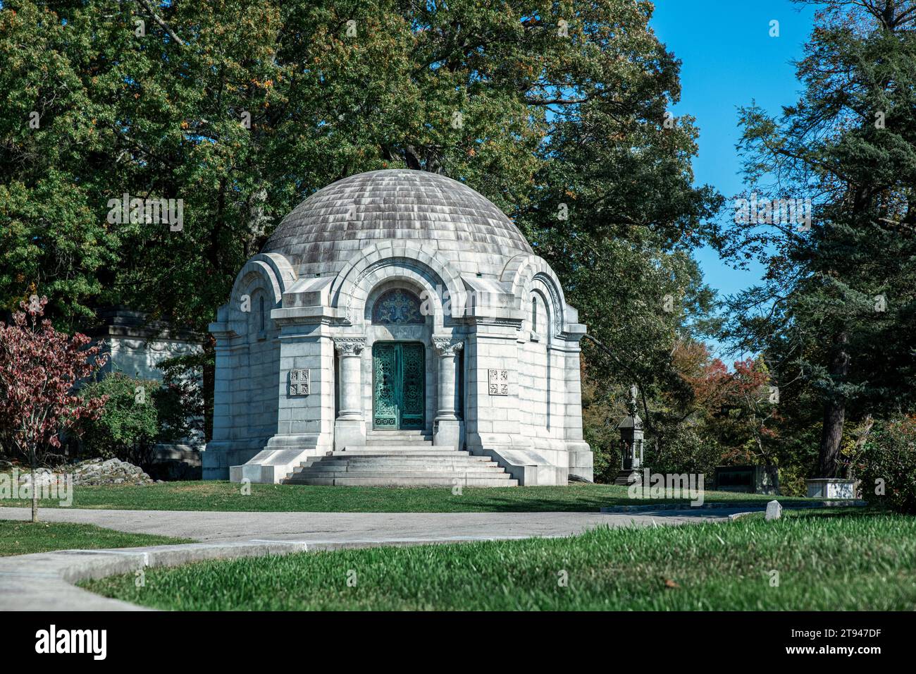 Mausoleo al cimitero di Sleepy Hollow. Foto Stock
