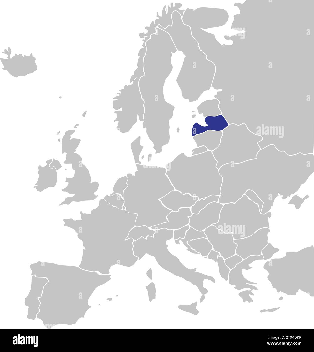 Mappa delle località DELLA REPUBBLICA DI LETTONIA, EUROPA Illustrazione Vettoriale