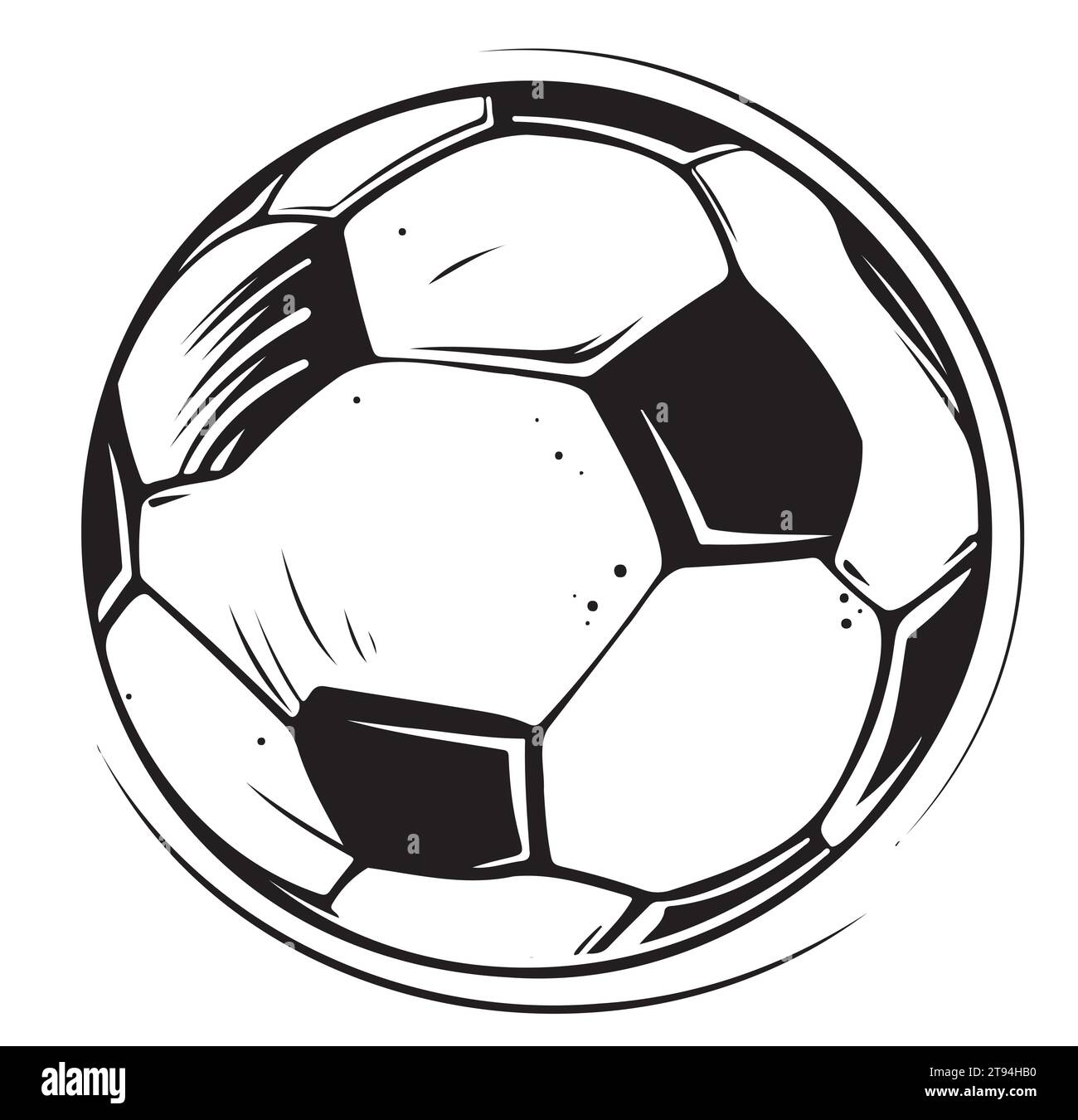 Pallone da calcio illustrazione vettoriale sport Illustrazione Vettoriale