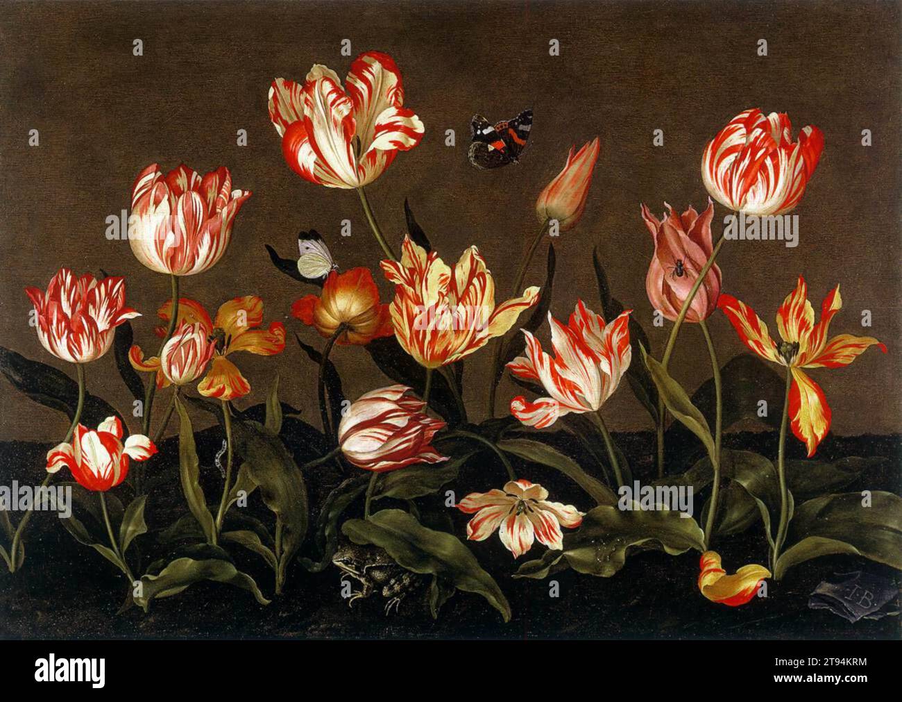 Natura morta con Tulips c. 1628 di Johannes Bosschaert Foto Stock