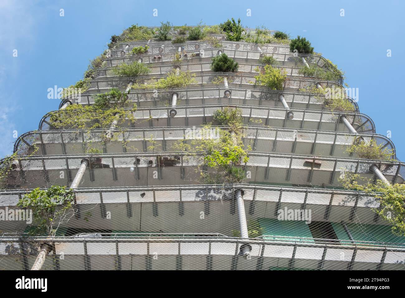Edificio verde a Parigi Foto Stock