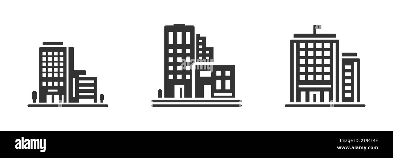 Icona edificio. Design semplice. Illustrazione vettoriale Illustrazione Vettoriale