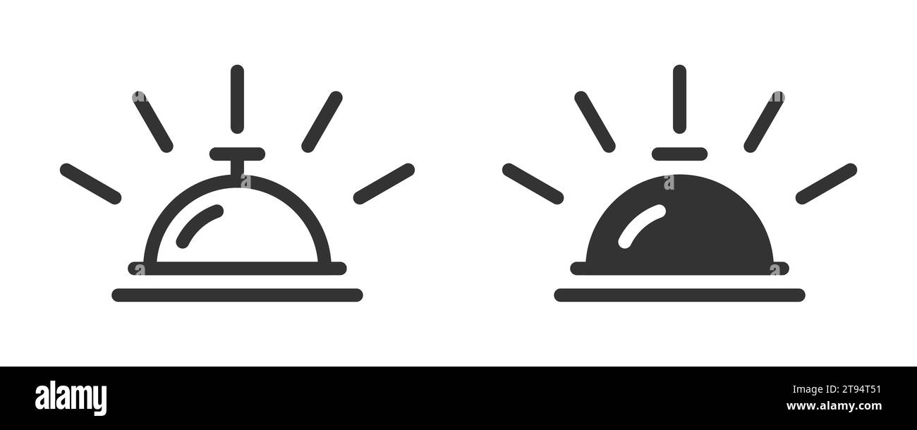 Icona della campana dell'hotel. Illustrazione vettoriale Illustrazione Vettoriale
