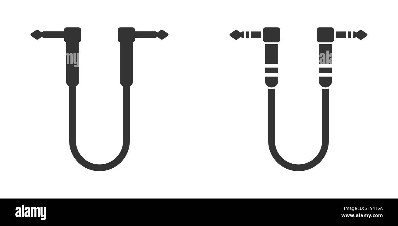 Icona del cavo per chitarra. Illustrazione vettoriale Illustrazione Vettoriale