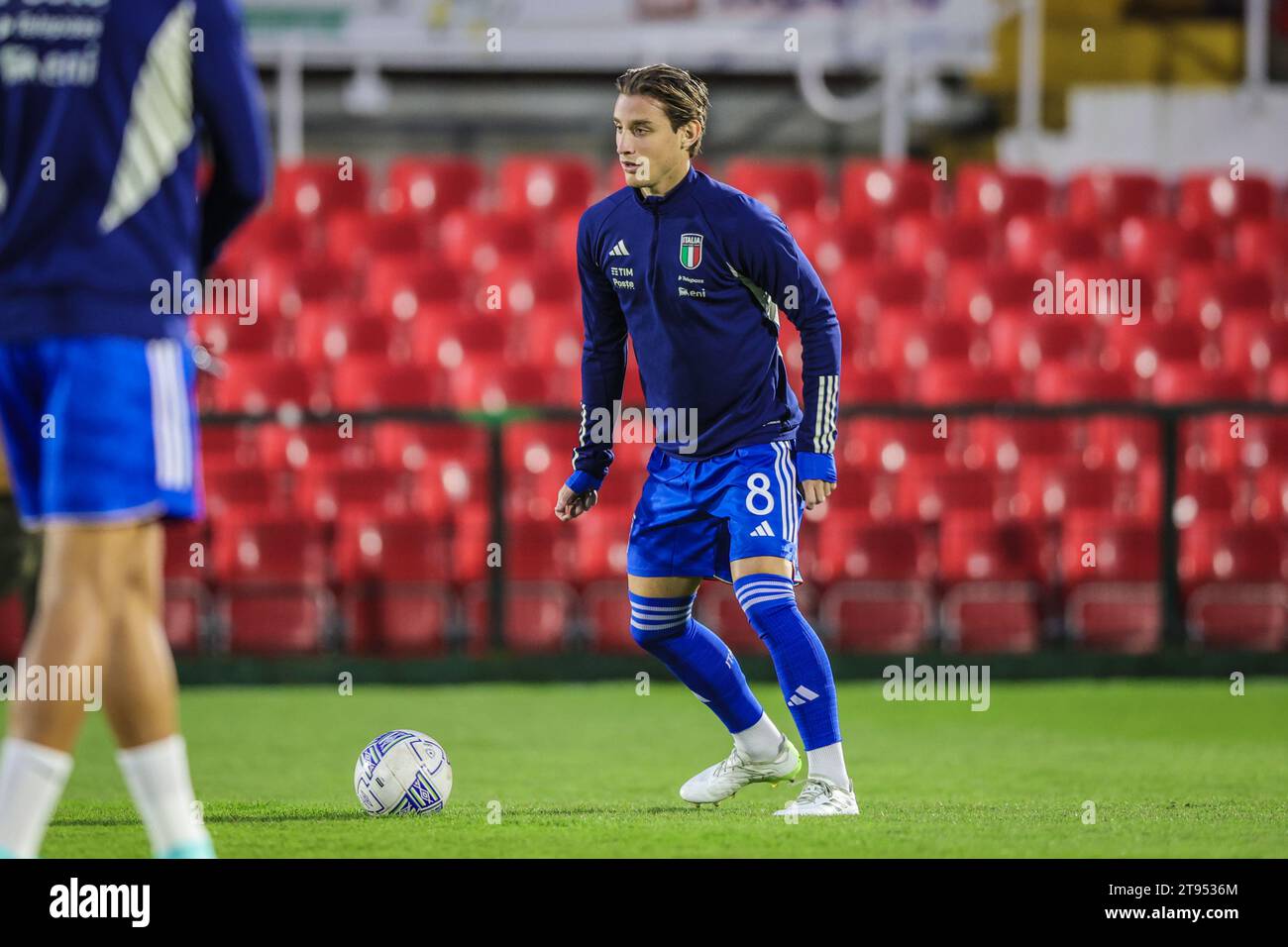 21 novembre 2023, Cork, Irlanda - Edoardo Bove alle qualificazioni al campionato UEFA Under 21: Repubblica d'Irlanda contro Italia al Turners Cross. Credito: Foto Stock