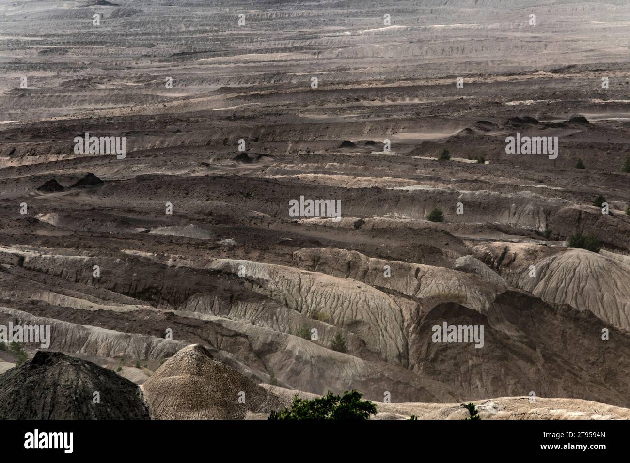 Copertura delle miniere di lignite Nochten di LEAG, Germania, Sassonia, Niederlausitz, Boxberg Foto Stock