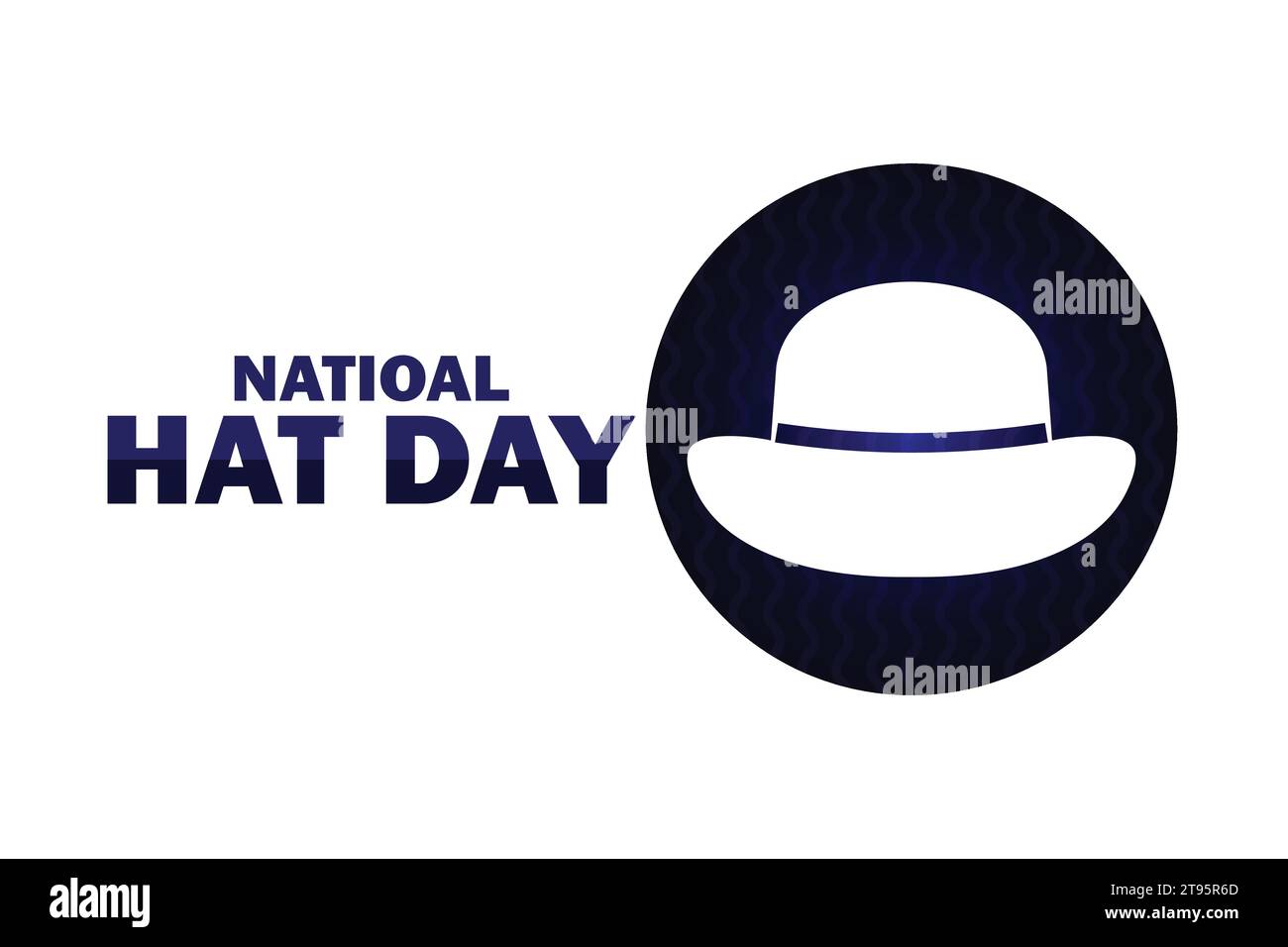 National Hat Day. Illustrazione vettoriale. Adatto per biglietti d'auguri, poster e striscioni. Illustrazione Vettoriale