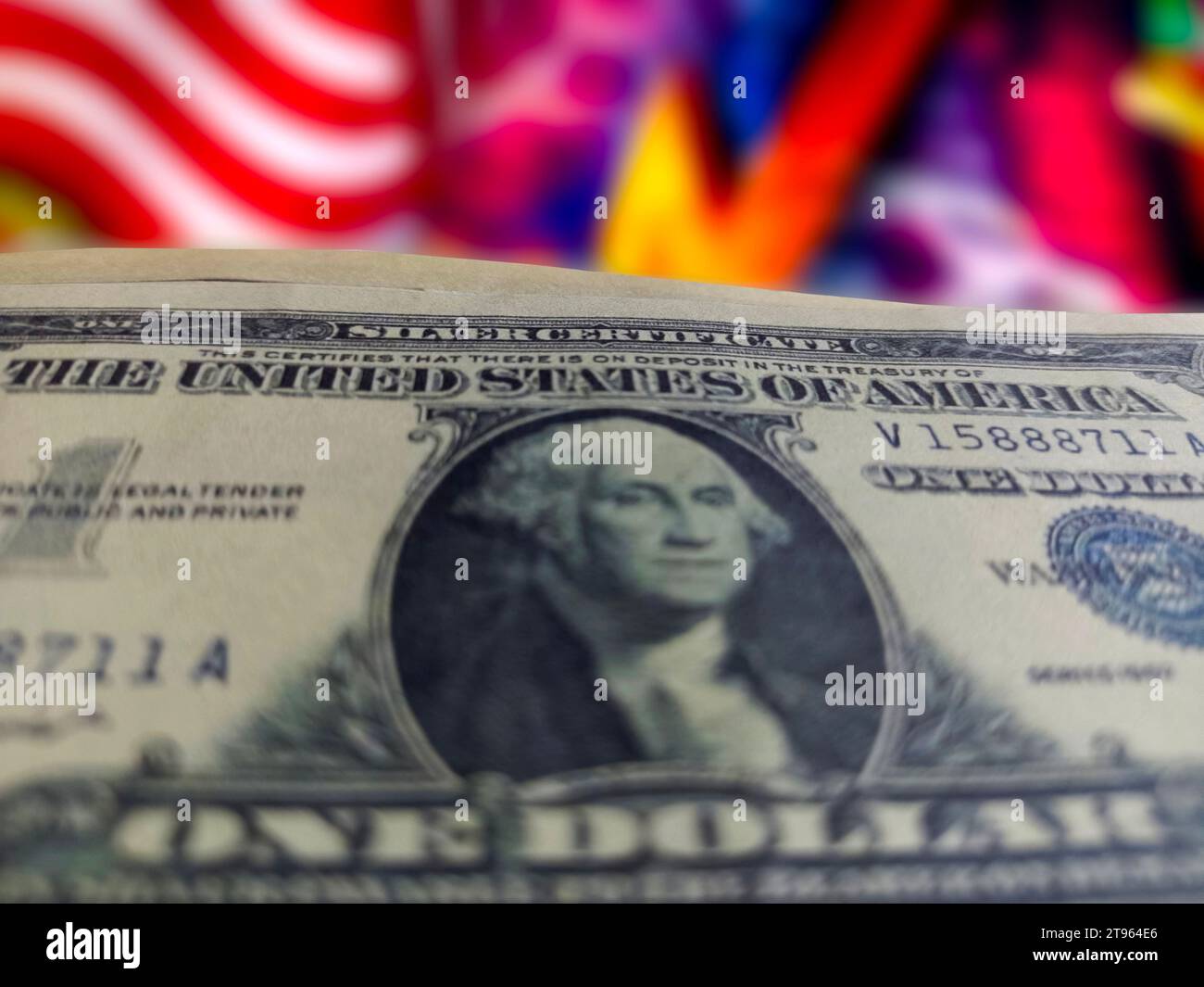 SUQIAN, CINA - 23 NOVEMBRE 2023 - tasso di deposito in dollari USA, 23 novembre 2023, Suqian, provincia di Jiangsu, Cina. Foto Stock