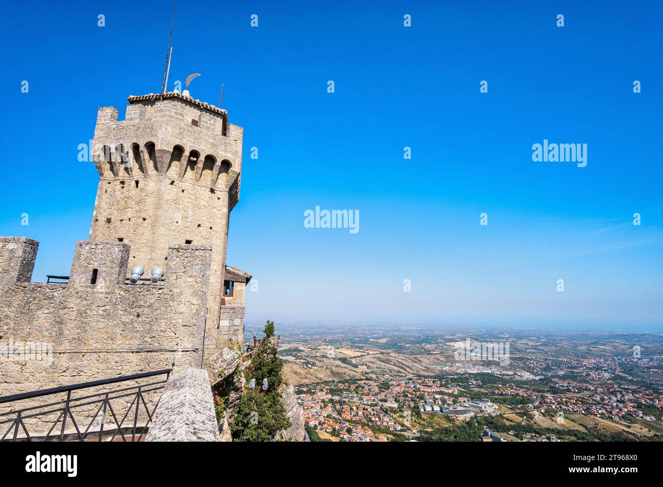 Castello della Guaita, città di San Marino, San Marino Foto Stock