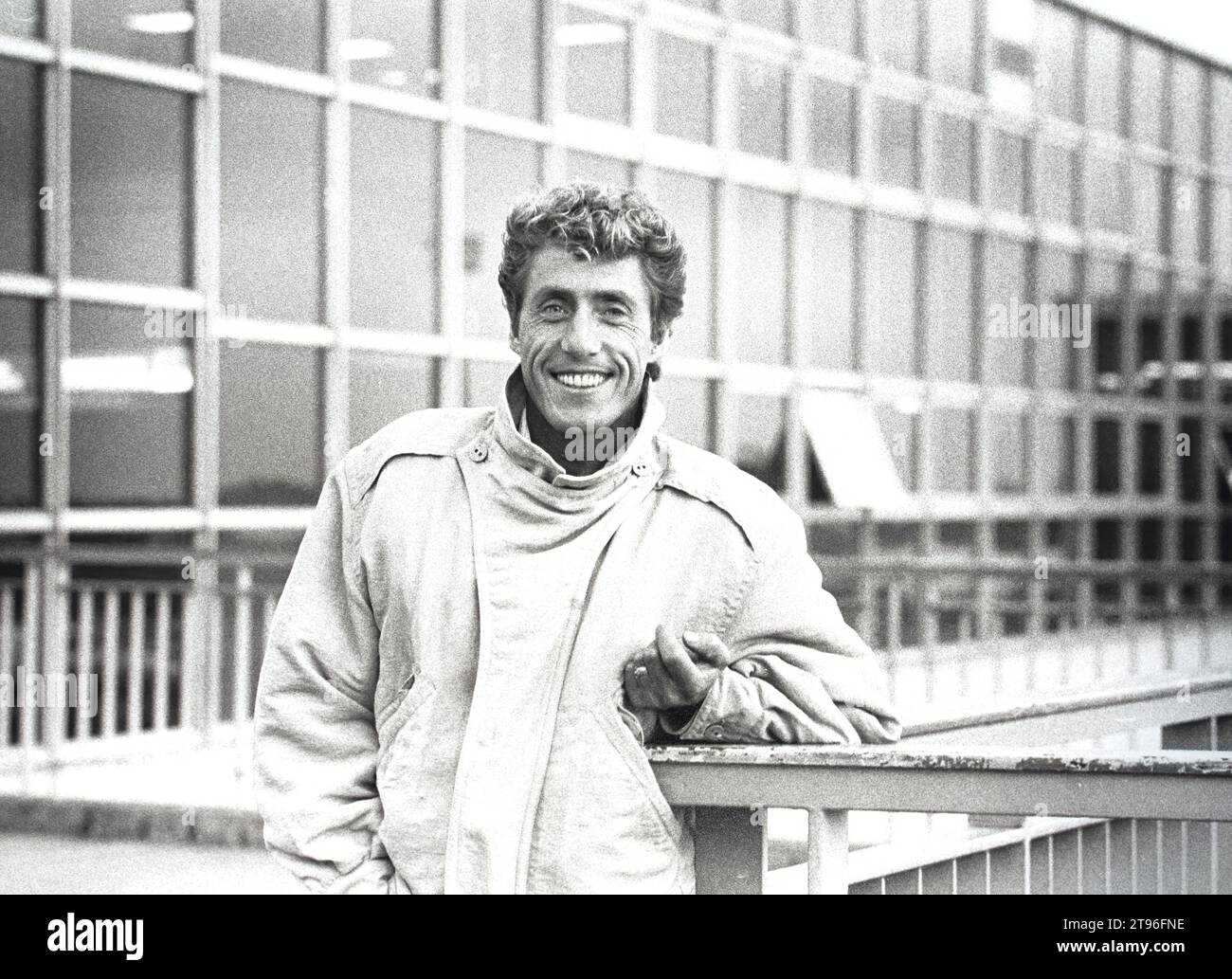 Portret van Roger Daltery, l'OMS, fotografato o aeroporto di Lussemburgo 1984 vvbvanbree foto Foto Stock