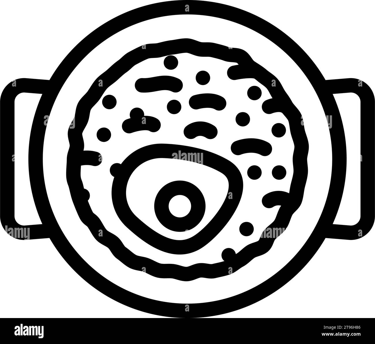 menemen turkish cuisine line icon illustrazione vettoriale Illustrazione Vettoriale