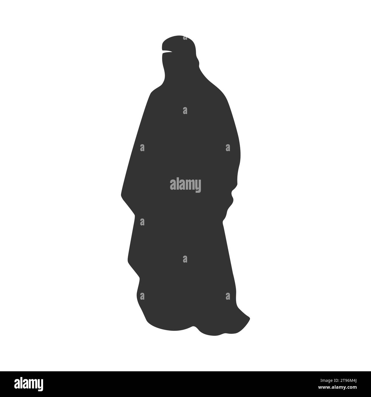 Silhouette femminile niqab musulmana. Illustrazione vettoriale Illustrazione Vettoriale
