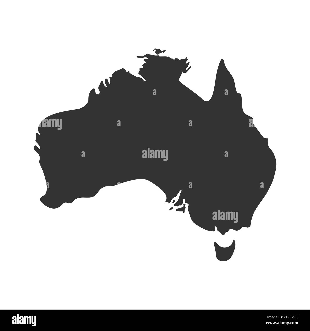 Sagoma della mappa dell'Australia. Illustrazione vettoriale Illustrazione Vettoriale