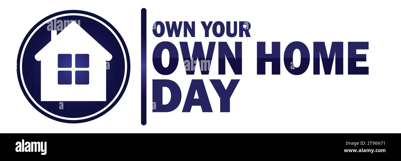Personalizza il tuo Home Day. Concetto di vacanza. Modello per sfondo, banner, scheda, poster con iscrizione di testo. Illustrazione vettoriale Illustrazione Vettoriale
