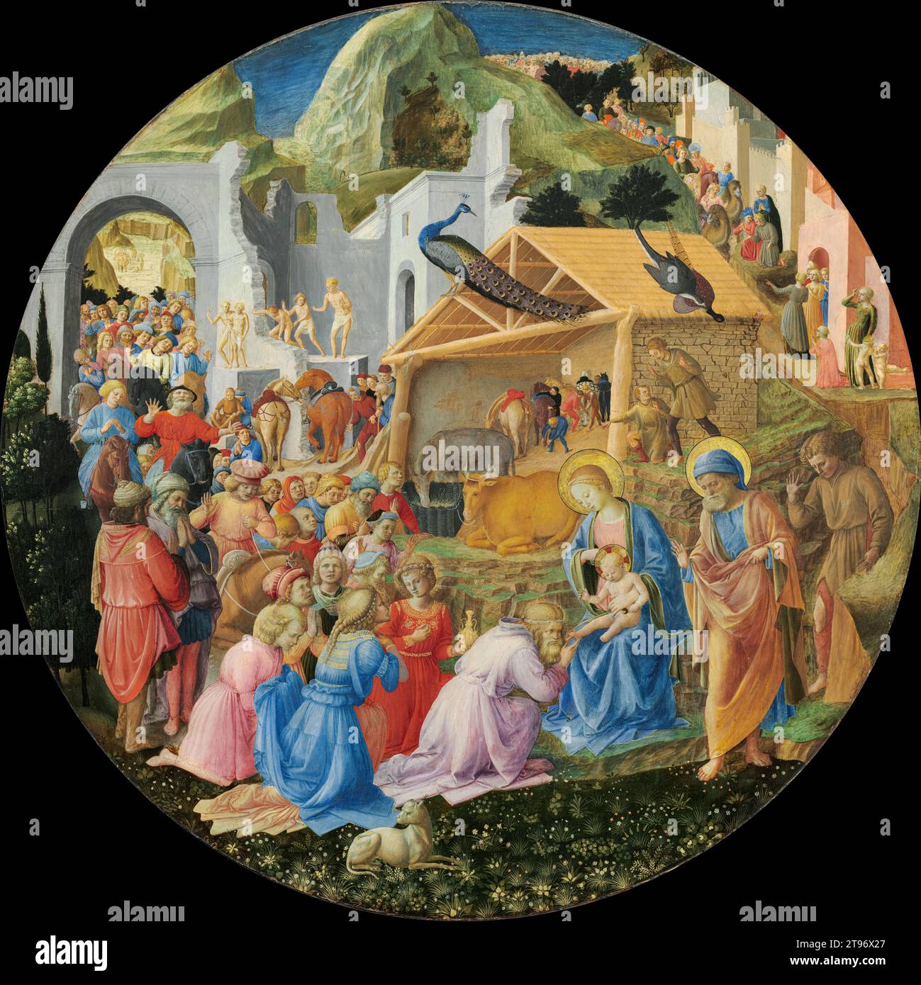 Fra Angelico, Filippo Lippi, The Adoration of the Magi, 1450 circa; tempera su tavola di legno; National Gallery of Art, Washington DC, Stati Uniti d'America Foto Stock