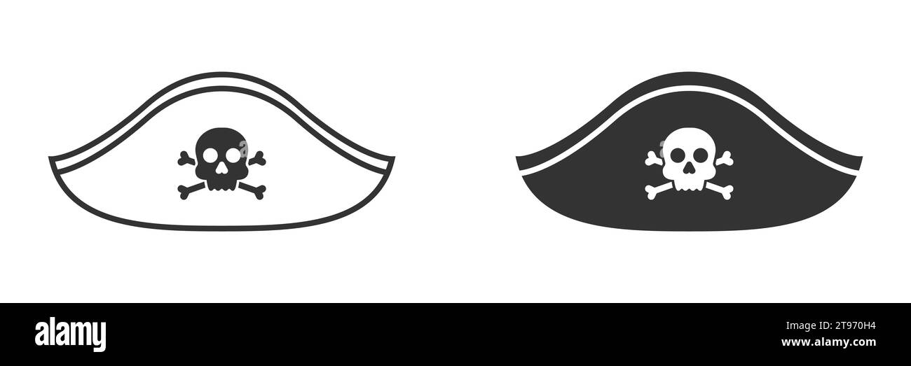 Icona cappello pirata. Illustrazione vettoriale Illustrazione Vettoriale