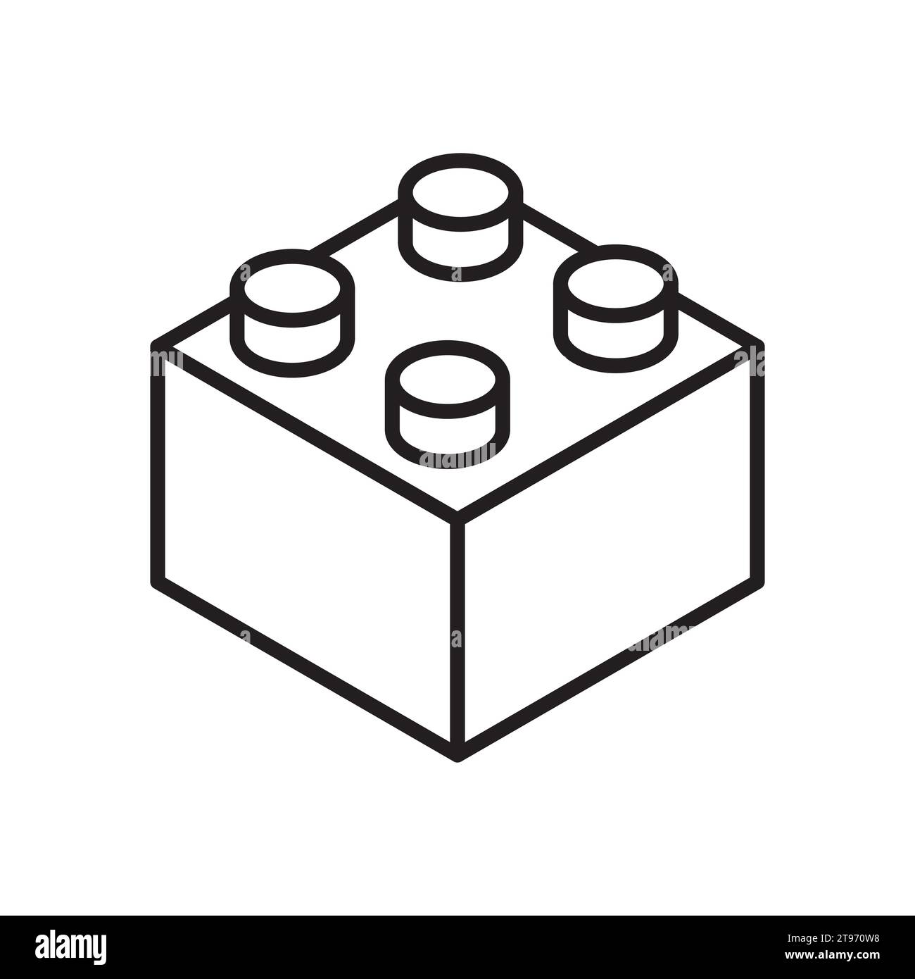 Icona Brick block. Illustrazione vettoriale Illustrazione Vettoriale