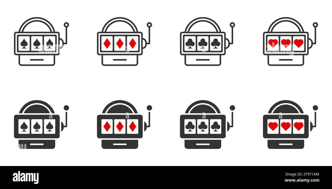 Set di quattro assi carte da gioco con ombre. Illustrazione del vettore piatto Illustrazione Vettoriale