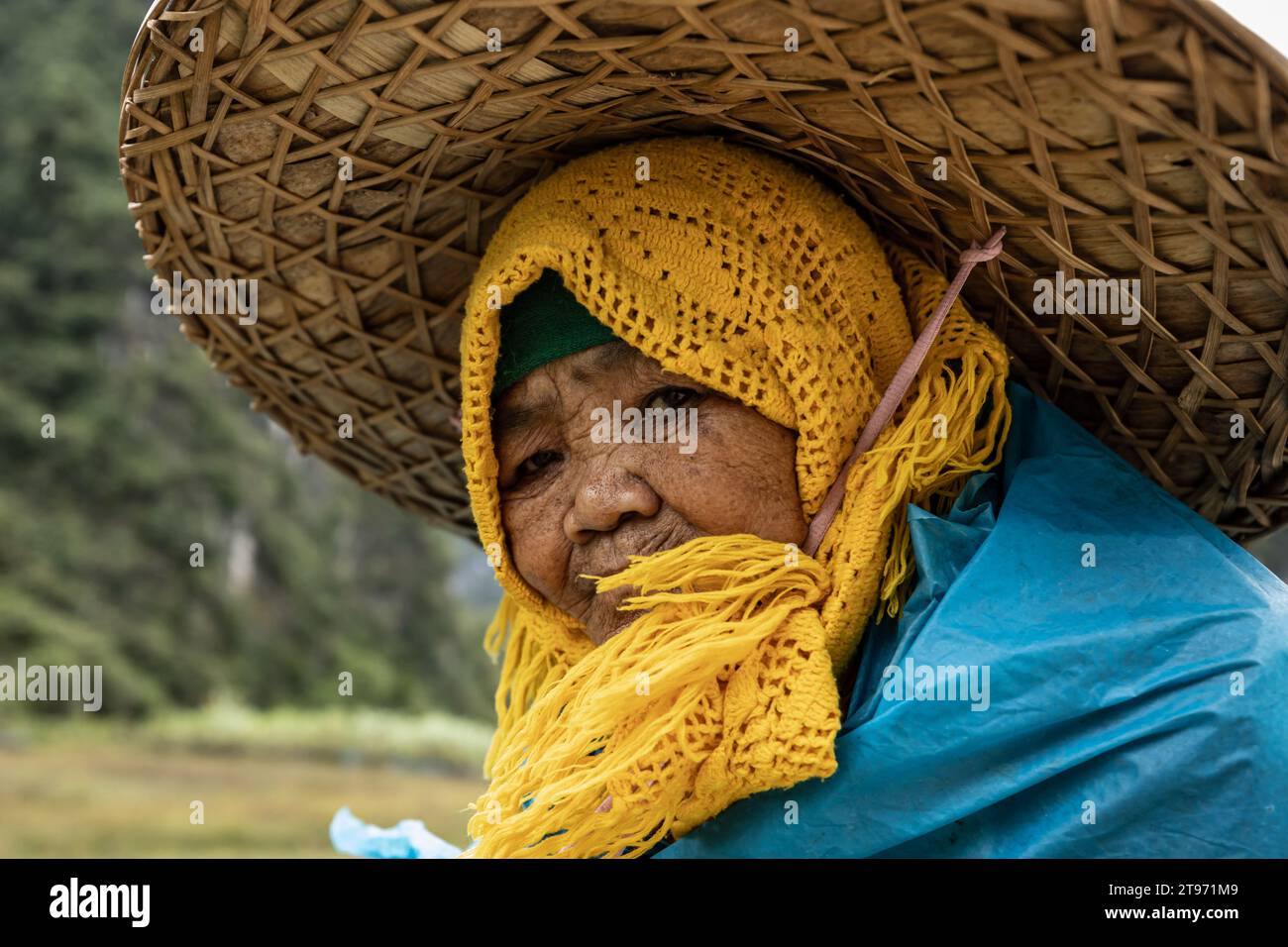 Una contadina operaia in Vietnam Foto Stock