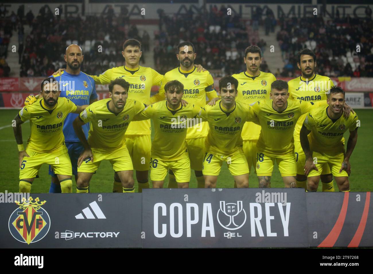 22 novembre 2023, Zamora, Castilla y Leon, Spagna: Zamora, Spagna, 22 novembre 2023: gli undici di partenza del Villarreal CF durante il secondo round della SM El Rey Cup 2023-24 tra Zamora CF e Villarreal CF, il 22 novembre 2023, al Ruta de Stadium la Plata, a Zamora, in Spagna. (Immagine di credito: © Alberto Brevers/Pacific Press via ZUMA Press Wire) SOLO USO EDITORIALE! Non per USO commerciale! Foto Stock